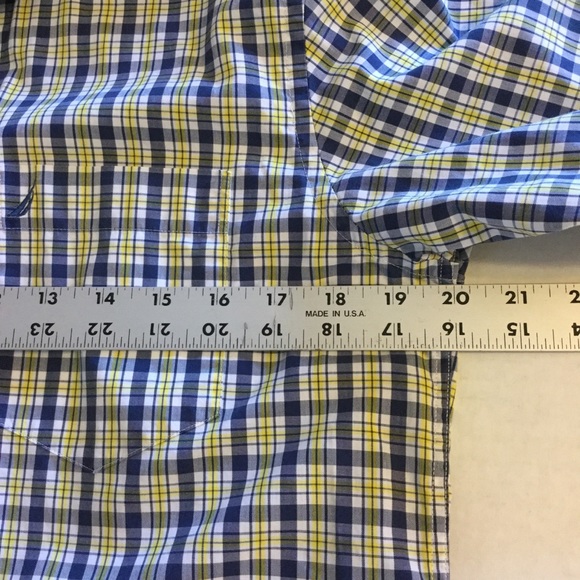 SMALL Slim Fit Blue & yellow long sleeve Nautica, University of Michigan colors - Picture 4 of 5